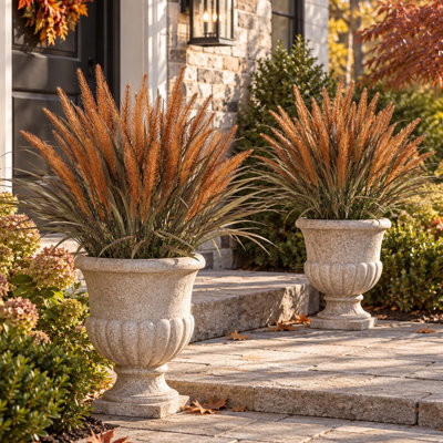4-Pack 20" Artificial Dogtail Grass Stems for Outdoor Planters and Fall Decor