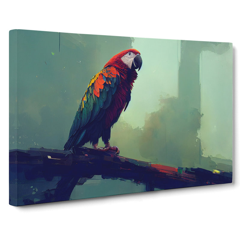 Macaw Parrot Painting - Wrapped Canvas, 35cm H x 50cm W x 3cm D