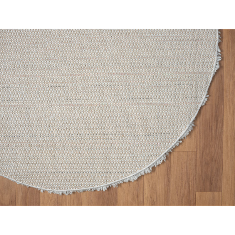 Shaggy Lush cream  Rug, Round 120cm