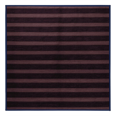 Machine Washable Horizontal Stripes Black Area Rug