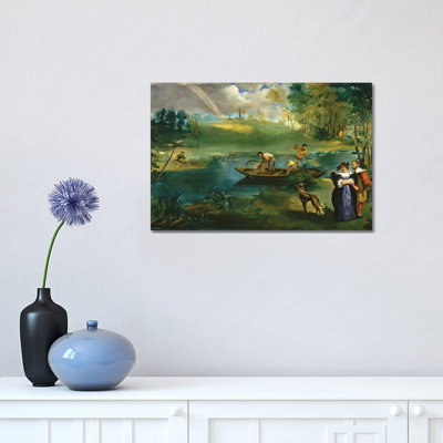 Fishing, C by Edouard Manet - Wrapped Canvas Print