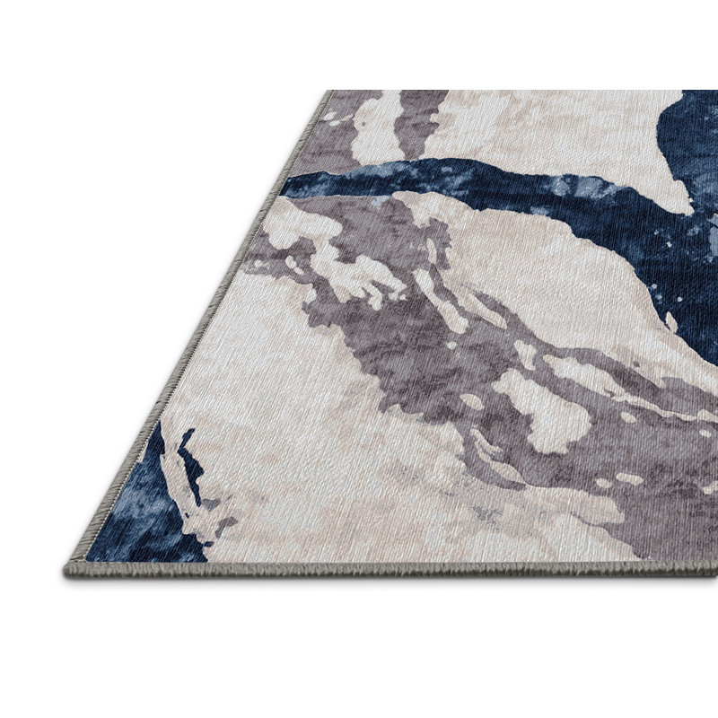 Tapis gris lavable à la machine, Rectangle 8 pi x 12 pi