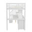 Structure de lit mezzanine avec bureau intégré et tiroirs de rangement doubles-90491476