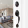 Handleset with Deadbolt and Door Knob and Rosette