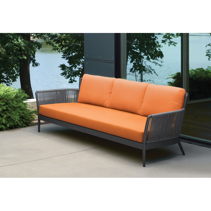 Outdoor 3 - Seat Patio Sofa, Tangerine