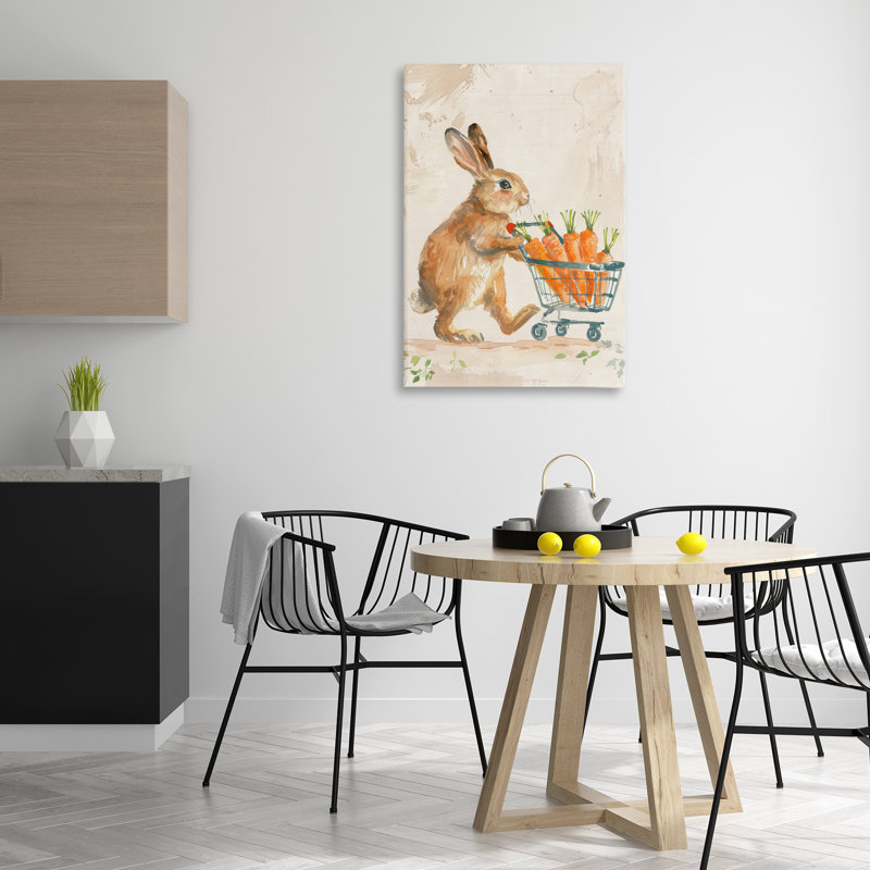 «Carrot Connoisseur Rabbit» par Petals Prints Design, H 36 po x l 24 po
