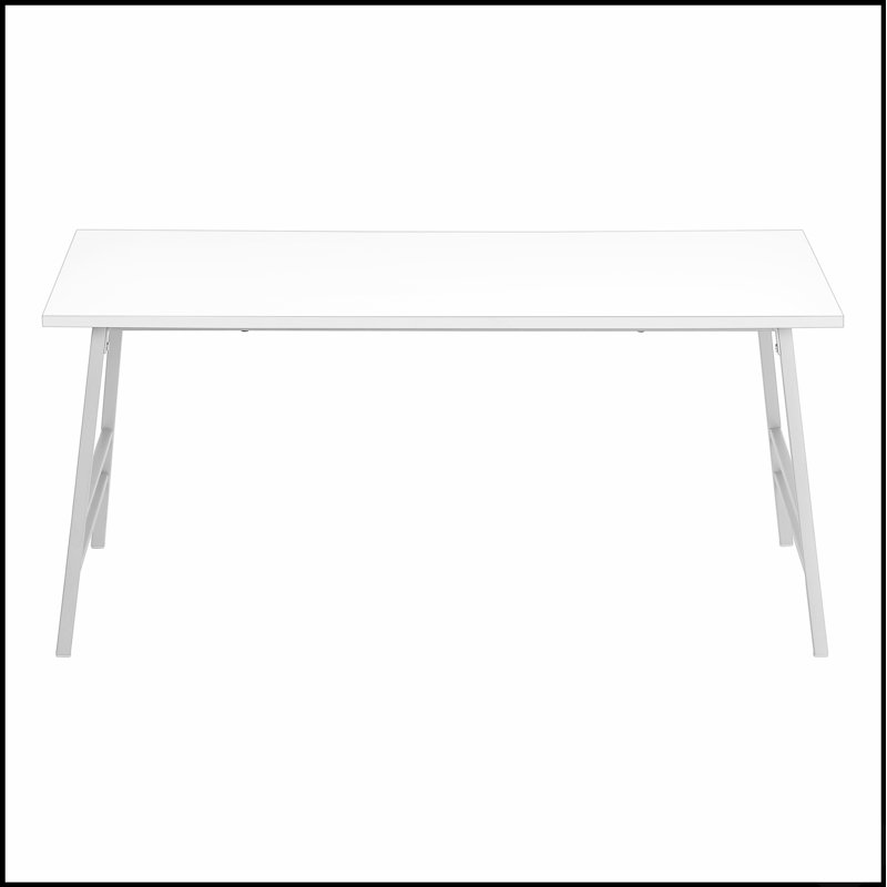 Table basse moderne moderne avec stratifié blanc et pieds en métal gris, parfaite pour les salons élégants, Blanc