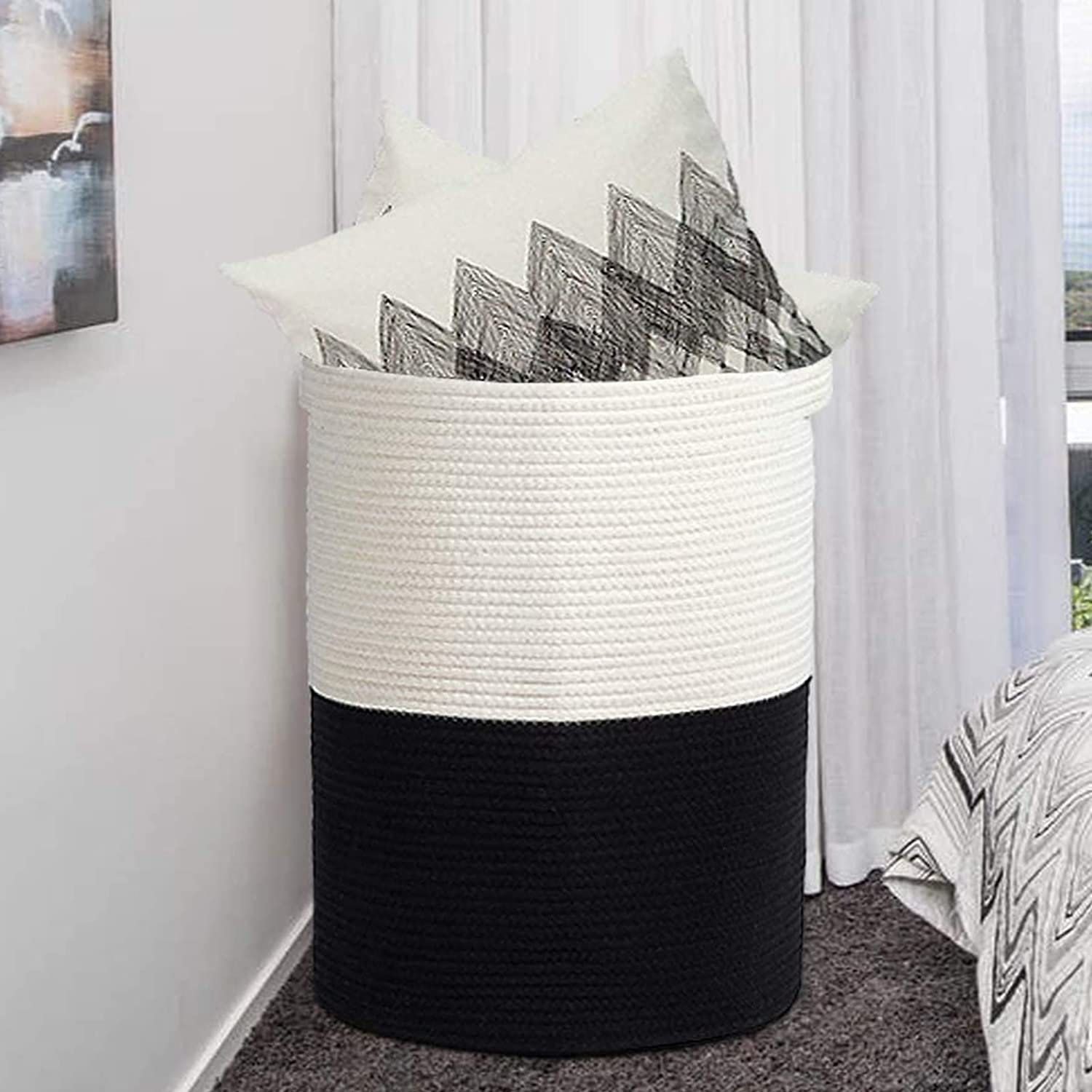 Longshore Tides 55L Woven Collapsible Laundry Basket Toy & Clothes
