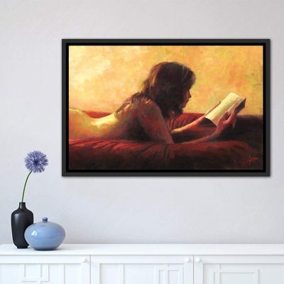 «Reading in Bed» par Christopher Clark, reproduction d'art
