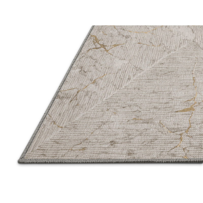 Machine Washable Gray Area Rug, Rectangle 8' x 10'