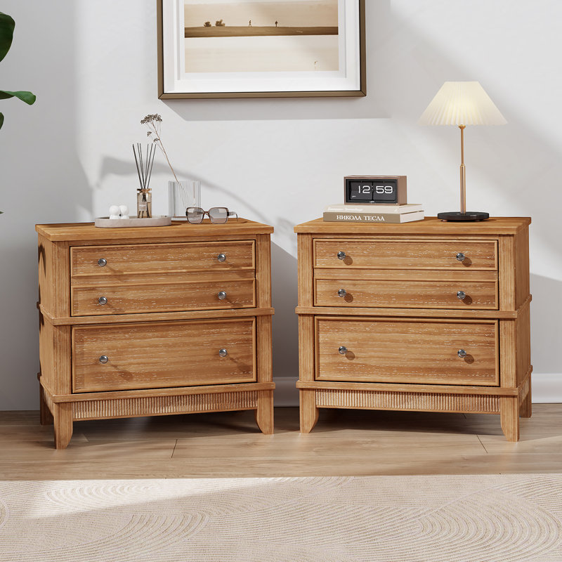 Ensemble de deux tables d'appoint pratiques à deux tiroirs pour le salon, le couloir et le vestibule avec tiroirs à grande capacité et assemblage facile