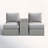 Compact 3-Piece Wicker Conversation Set with Table