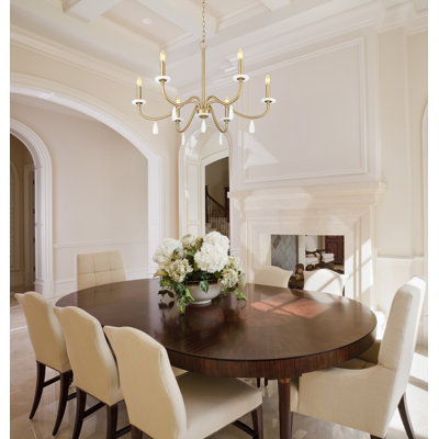 Toussant Mordern Gold 6 Light Chandelier