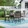 Square 4 - Person 32.7'' L Outdoor Standing Height Table Set with 29"W Stools