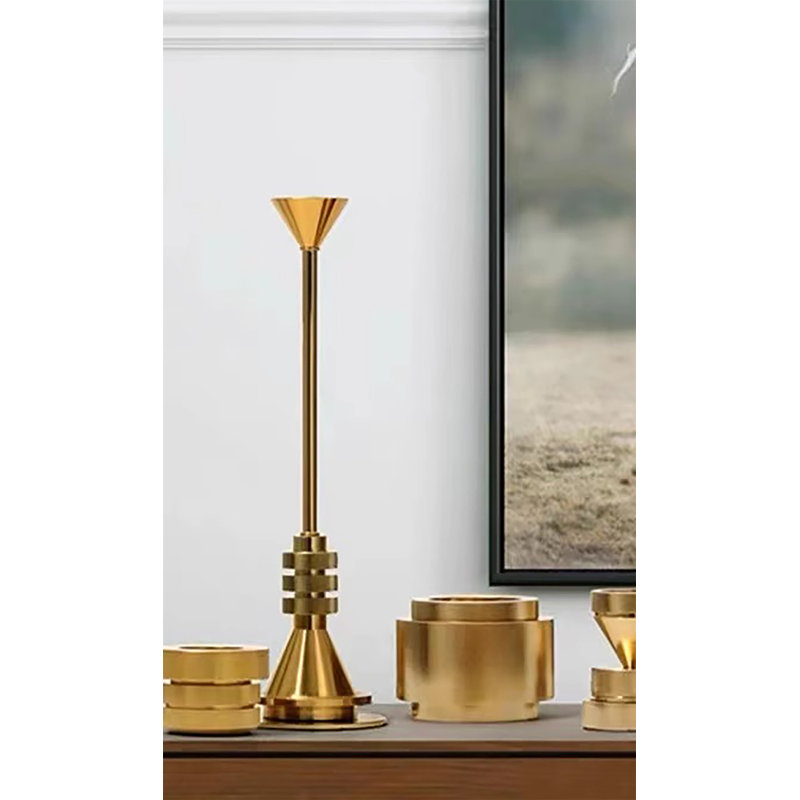 Bougeoir de table en métal, H 12,99 po x l 3,94 po x P 3,94 po