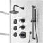 Vassor Thermostatic Shower System With 3 Body Sprays, Slide Bar and Hand Shower - Brushed Gold-413615413