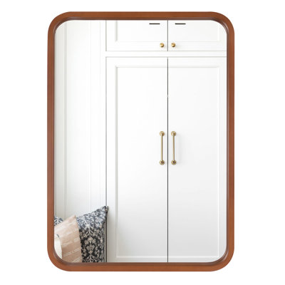 Sarwat Rectangle Wood Wall Mirror for Bathroom Bedroom