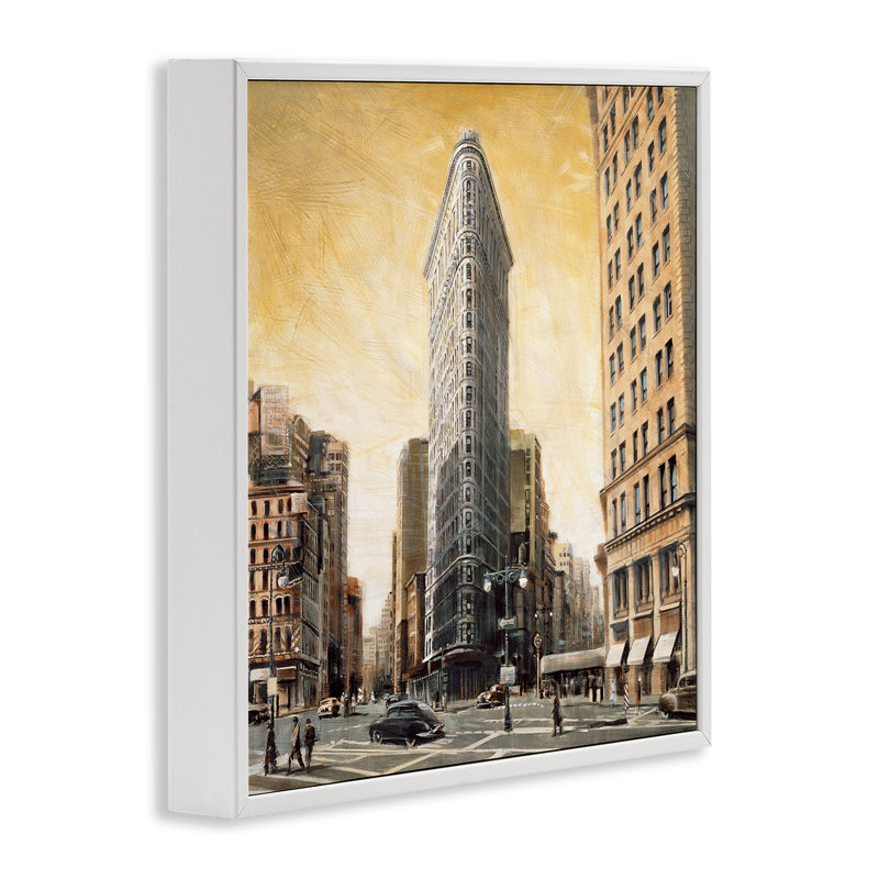 «People Strolling City», art de la giclée encadrée par Matthew Daniels, H 12 po x l 12 po