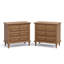Table de chevet 3 tiroirs en bois massif rétro avec station de charge USB intégrée et tablette coulissante, table de bout traditionnelle pour chambre à coucher, salon, entièrement assemblée-1232855786