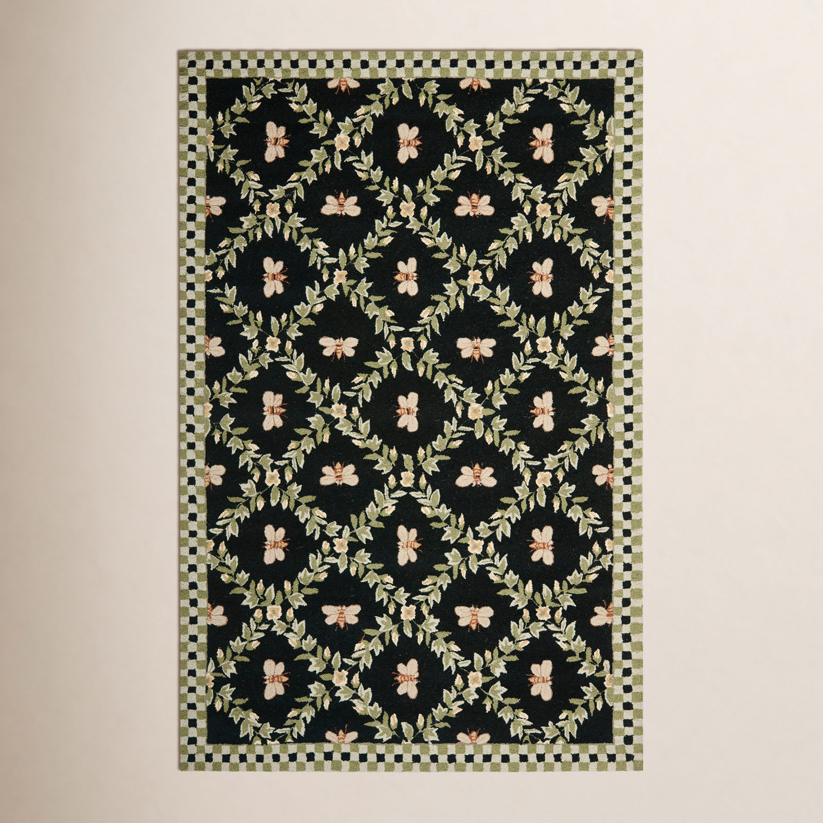 Hand-Hooked Wool Southwestern Rug, Rectangle 9' x 12'