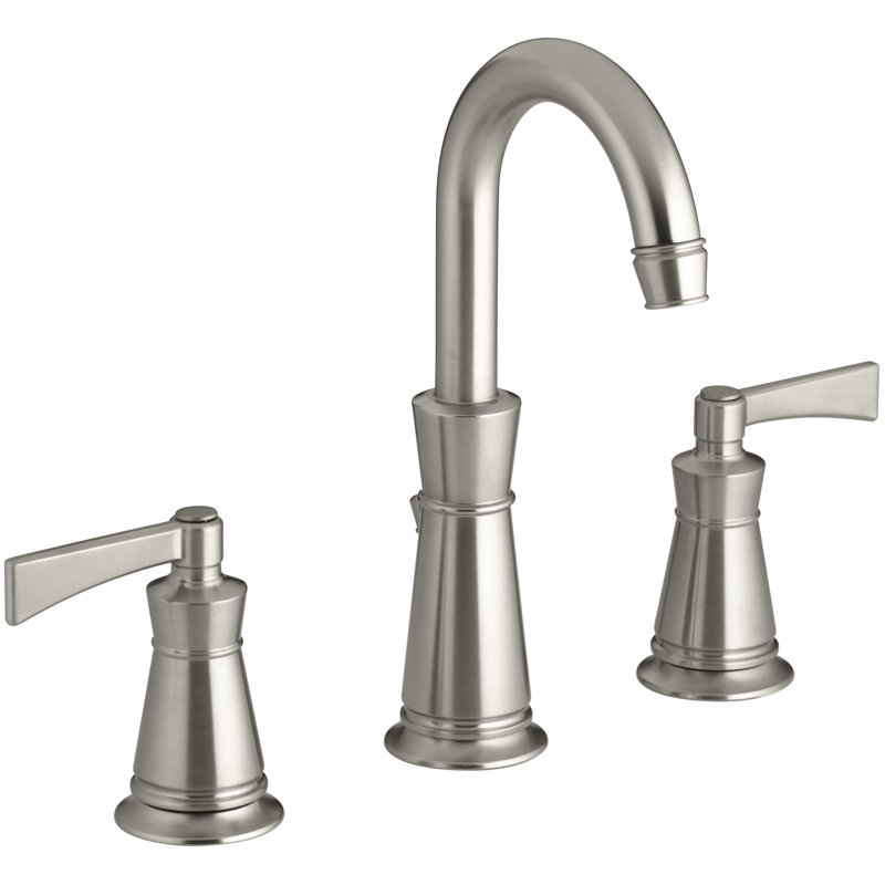Archer Kohler Widespread Bathroom Faucet, Nickel brossé éclatant