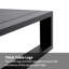 Petite table basse d'extérieur carrée en aluminium