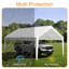 10X20ft Heavy Duty Carport With UV Resistant Canopy-101683109