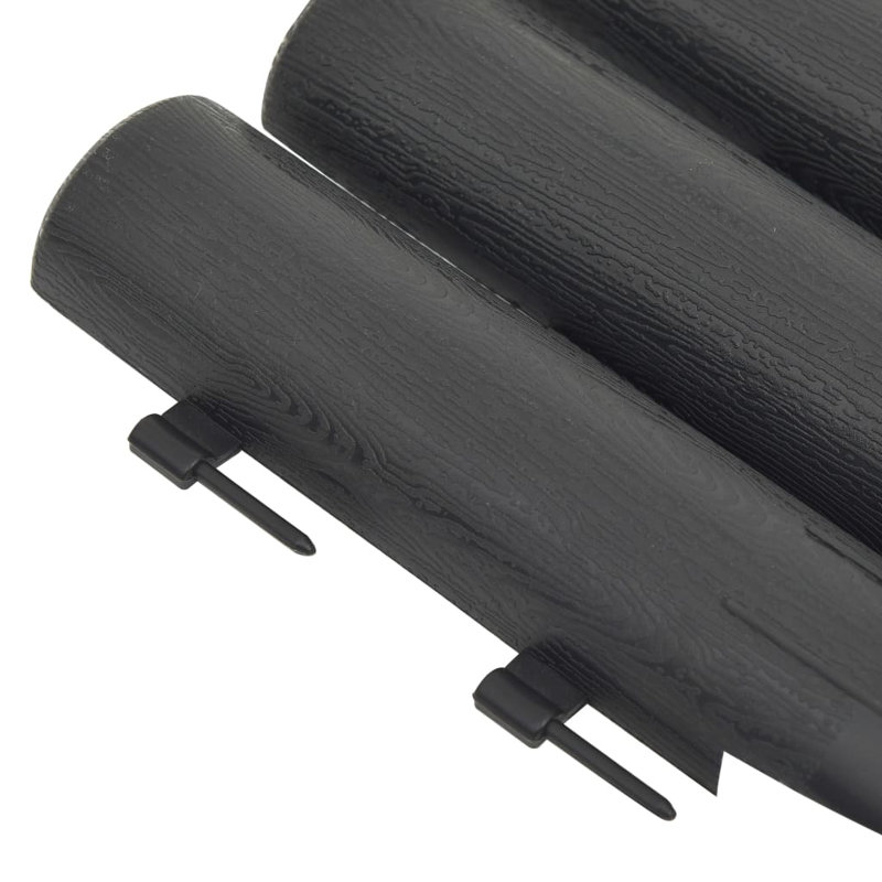 36 bordures de gazon vidaXL anthracite 32,8 pi PP