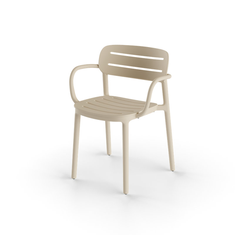 Croisette Outdoor Dining Armchair, Tortora