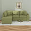 Canapé d'angle modulaire en L avec canapé-lit escamotable en L-115750854