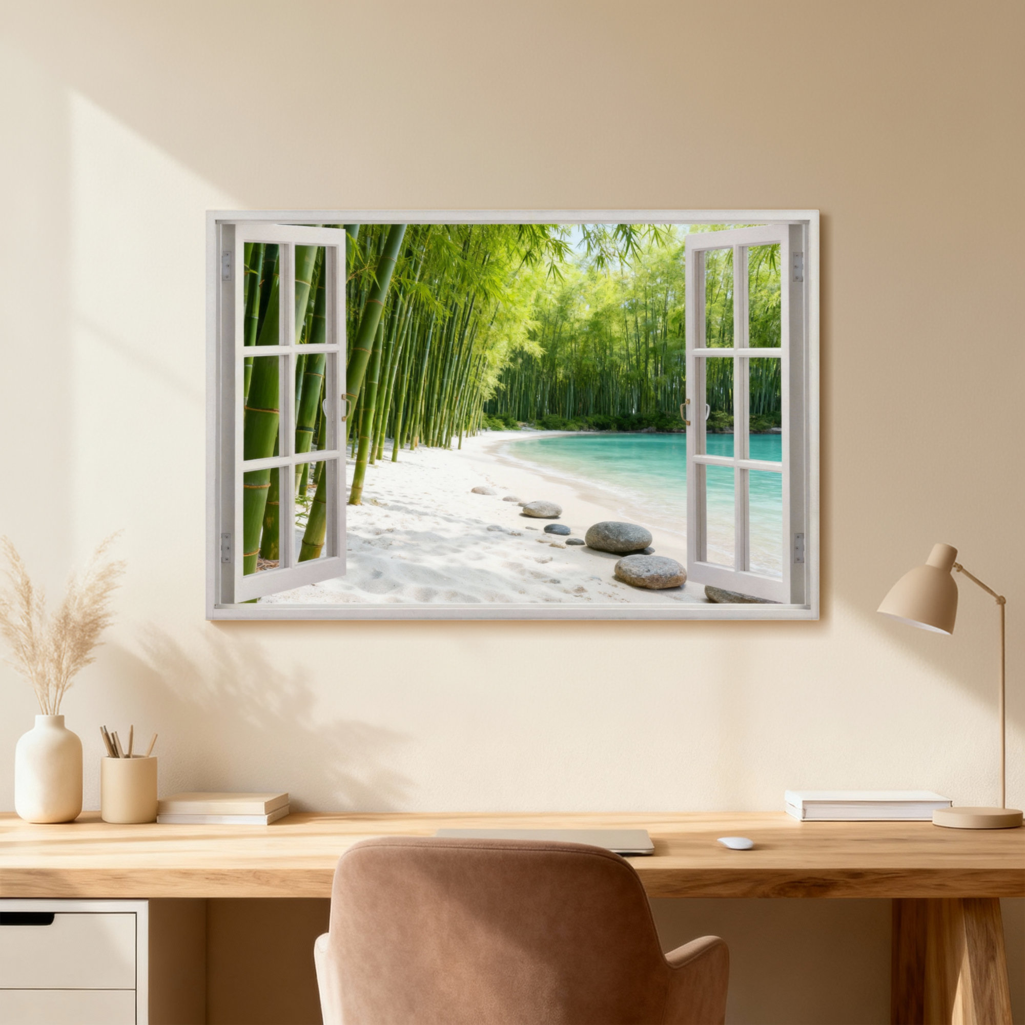 Highland Dunes Landscape & Nature Bamboo Forest Beach Window View | Wayfair