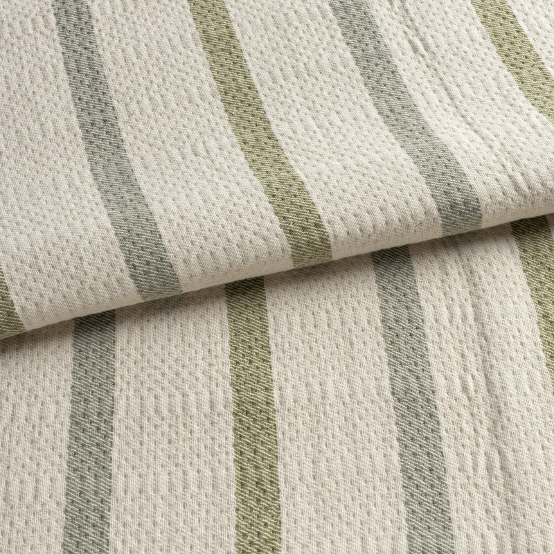 Couverture à rayures Lowen Willow, 91" L x 96" W, Green