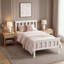 New Single Bed Frame 3FT White Solid Pine Wood Bed for Adults,Teenagers