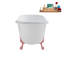 Baignoire de trempage sur pieds en acrylique 57 "avec drain, pattes et plateau en bambou 57" Streamline-83636136-90752936
