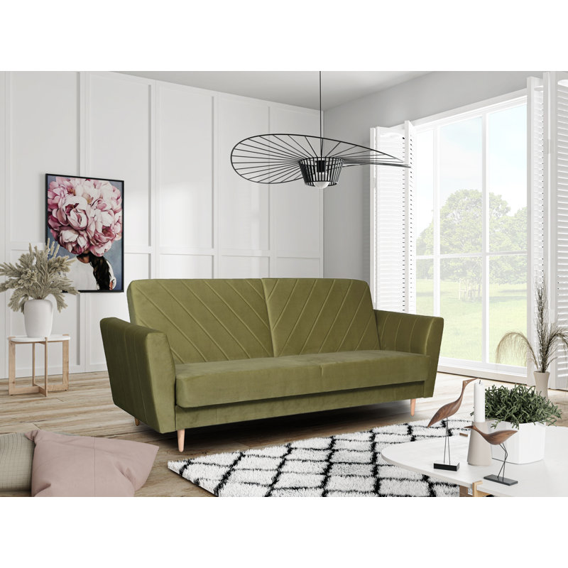 Copan 3 Seater Sofa Bed, Olive