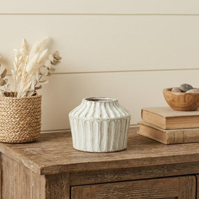 Vase de table ivoire ivoire
