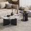 Table basse en marbre clair et moderne-106920625