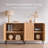  Modern TV Stand for TVs Up to 65", 62" W Wooden Modular Storage TV Cabinet w/Adjustable Shelves (Set of 2)-2035861355-2044424378