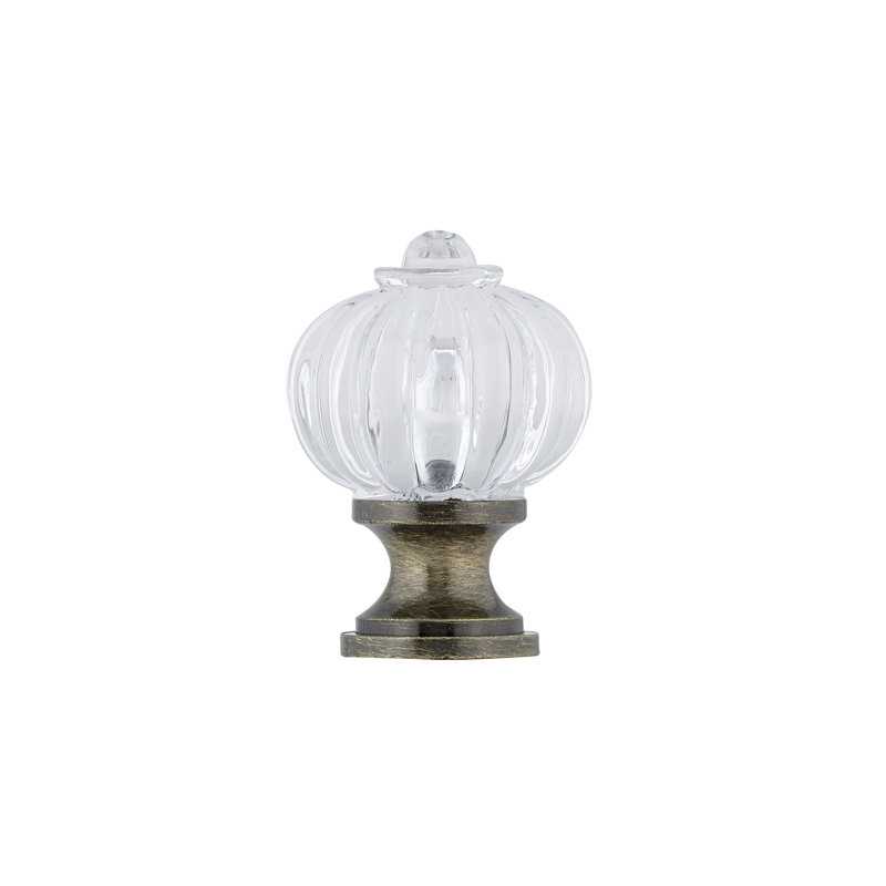 Expression 1 3/32" Diameter Round Knob, Clear/Antique English