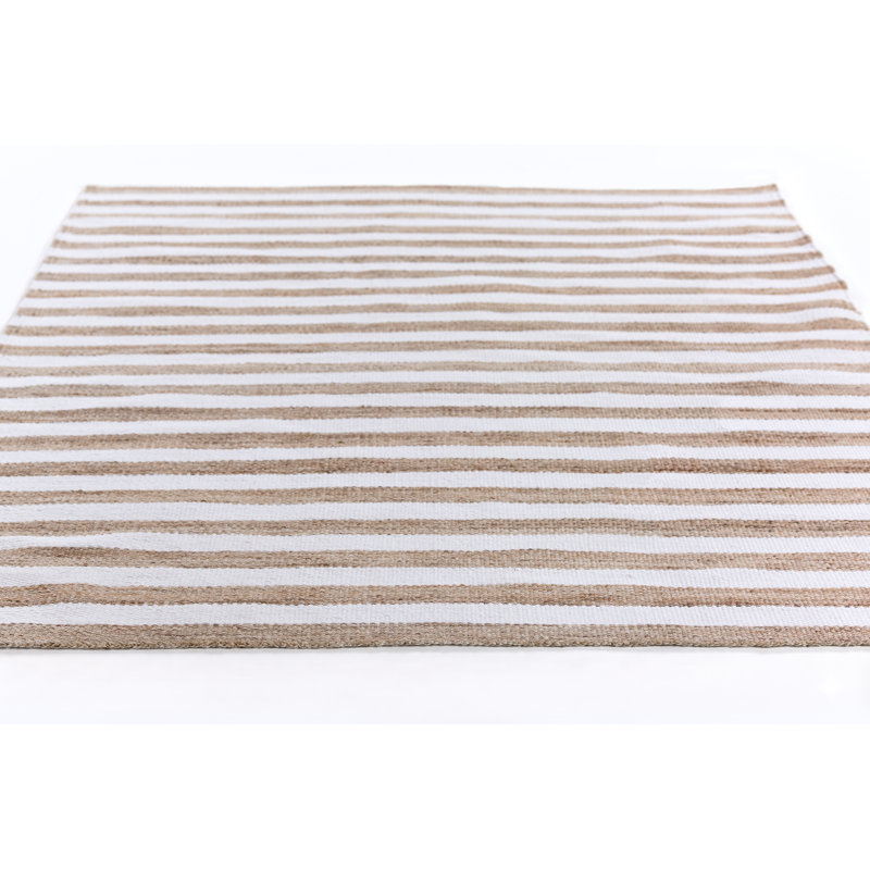 Tapis d'intérieur tissé à la main P.E.T rayé Tashonda 9 pi x 12 pi, 9' x 12'