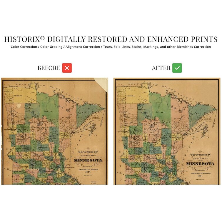 Old map of Saint Paul Minnesota 1874 Vintage Map Wall Map Print