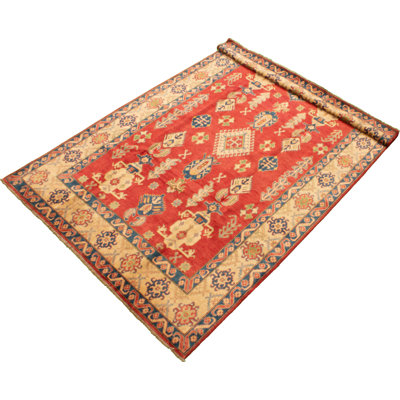 Tapis intérieur de la laine 7 pi 2 po x 10 pi 11 po main one-of-kind-noué la 2010 Gazni