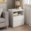 (Ensemble de 2) table de bout avec station de charge USB C rapide, table d'appoint avec canapé à 2 tiroirs, grande armoire de rangement moderne en bois pour le salon, la chambre à coucher, le bureau-64259943