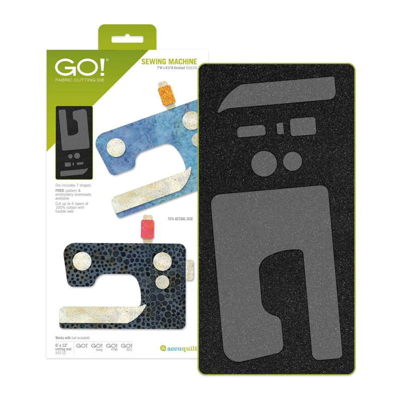 AccuQuilt GO! Sewing Machine Fabric Cutting Die for Quilting, Applique & Embroidery Projects