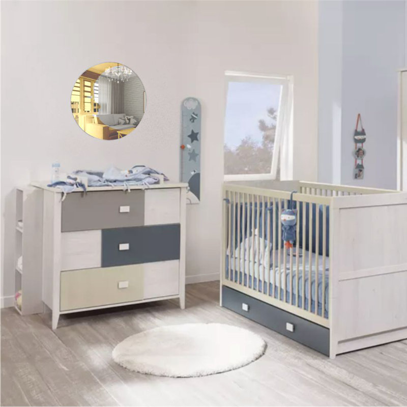 Amina Flat Wall Mirror, 50cm H x 50cm W