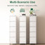 Classeur vertical à 5 tiroirs, roulettes pour la mobilité, rangement en métal de format A4 / lettre / légal, blanc, P 17,71 po x l 15,49 po x H 62,26 po, verrouillage sécurisé, documents de construction entièrement en acier, verrou, construction-2055164236