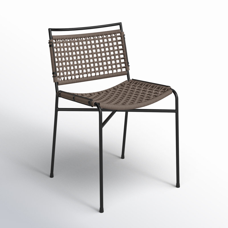 Chaise d'appoint de salle à manger de patio Henn, Terre