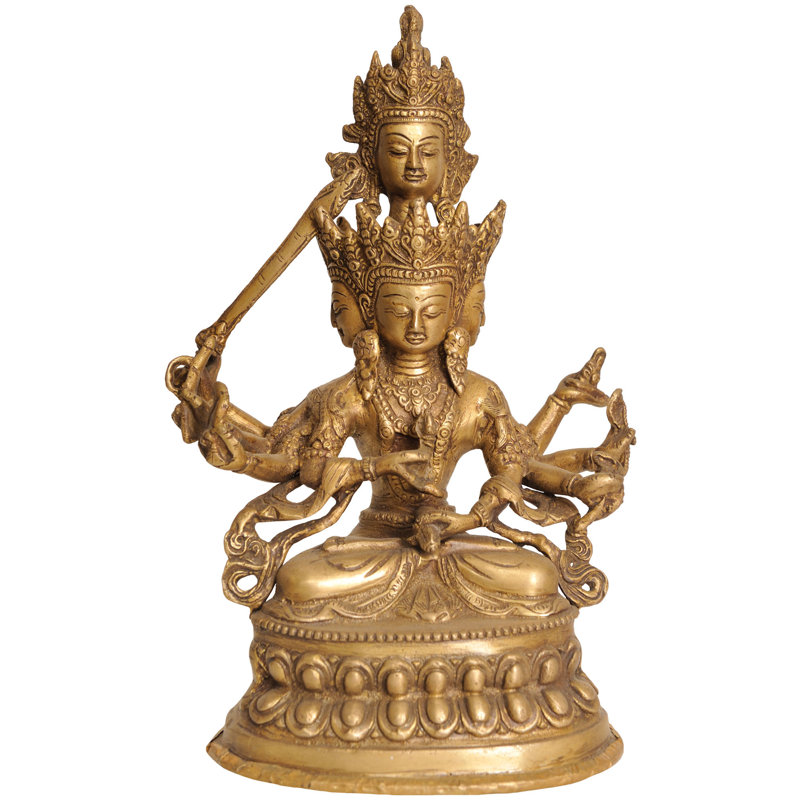 Manjushri tibétain bouddhiste à quatre têtes (Mahamanjushri)
