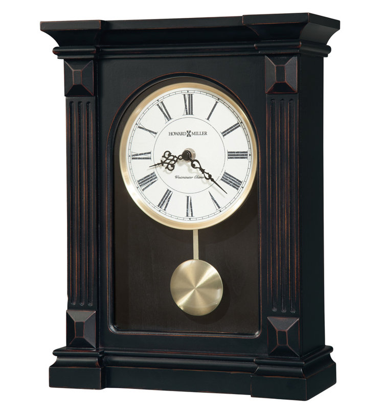 Mia Modern & Contemporary Analogue Quartz Movement / Crystal Tabletop Clock in Black