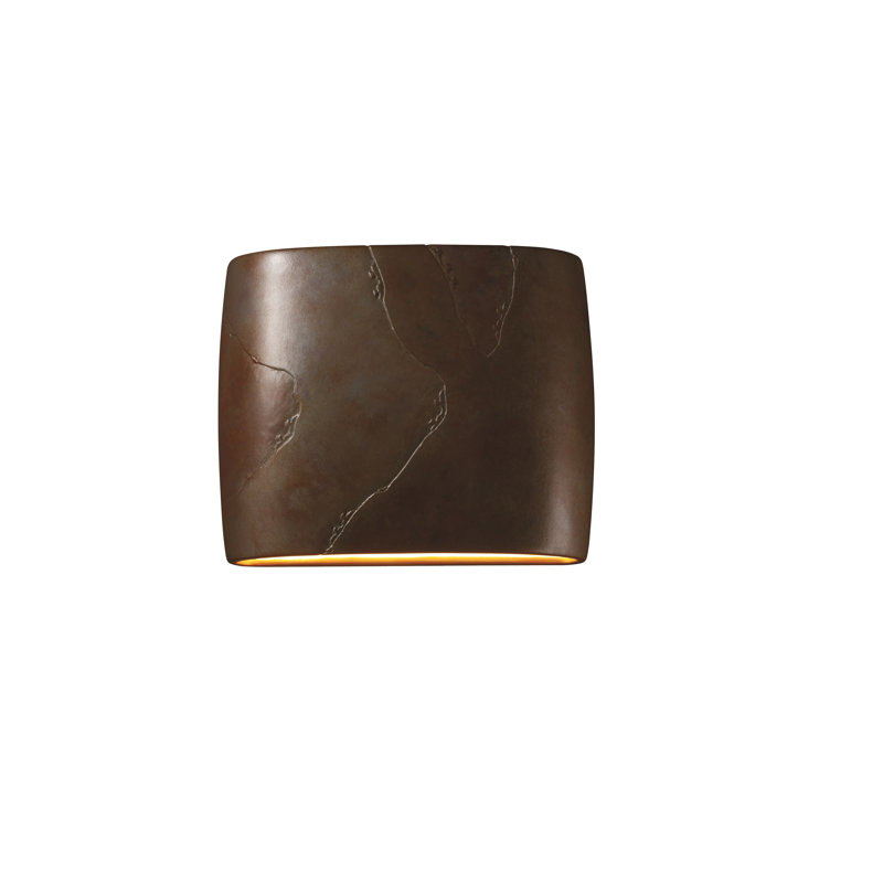 Armance Ceramic Wall Sconce, Tierra Red Slate